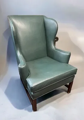 Green Leather Armchair. Library Armchair • £750