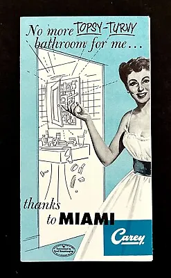 1954 Miami Carey Duette Bathroom Cabinets Vintage Advertisement Models Pamphlet • $9.99
