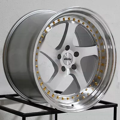 18x10.5 Whistler SK5 5x114.3 22 Machined Silver Wheels Rims Set(4) 73.1 • $828.57