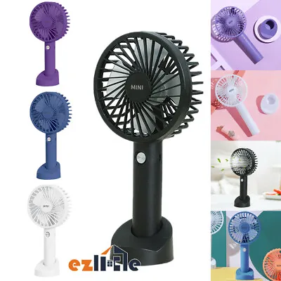 $14.99 • Buy Cooler Air Cooling Rechargeable 3 Speed Desk Fan Mini USB Portable Hand-held