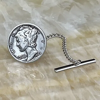 New Tie Tack Lapel Pin Vintage Mercury Dime 90% 900 Silver Collector Coin • $12.99