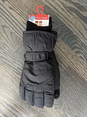 NWT HEAT HOLDERS Mens Fleece Lined Dual Insulation Waterproof Winter Gloves L/XL • $12