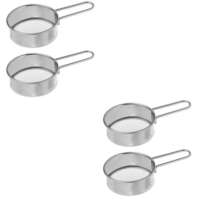 $13.02 • Buy 4 Pcs Round Kitchen Sifter Sifter Pasta Strainer Baking Mesh Strainer
