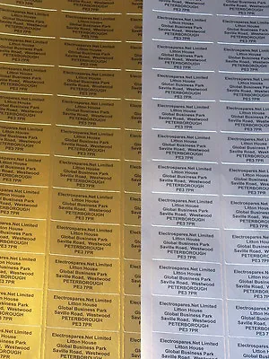 260 Personalised GOLD SILVER WHITE Self Adhesive Printed Address Sticky Labels • £4.25