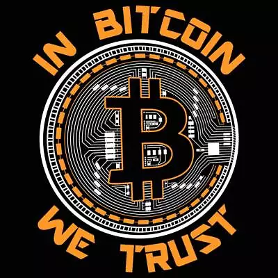 In Bitcoin We Trust Crypto Large Coin Design Mens Funny T-Shirt T Shirt Tshirts • $22.56