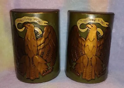 Vintage Eagle Bookends E Pluribus Unum- Green / Gold • $30