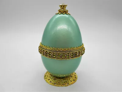 Faberge Egg Gout: Sumptuous Turquoise & Gold Jewelry Box • £41.09