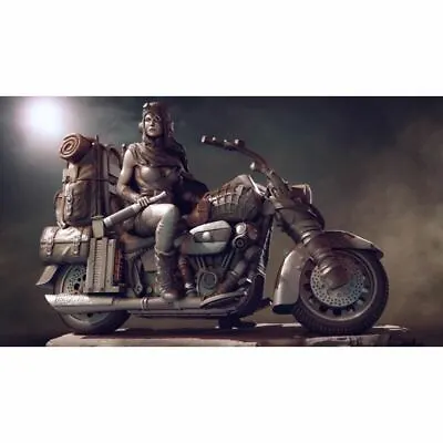 1/24 Resin Figures Model Motorcycle Beauty Unassembled Unpainted • $34.92