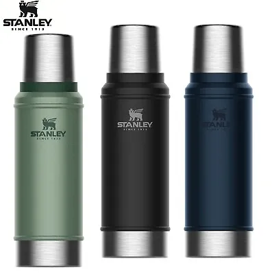 $59.95 • Buy Thermos Flask Black Green Navy STANLEY Classic Vacuum Insulated 750ml Bottle
