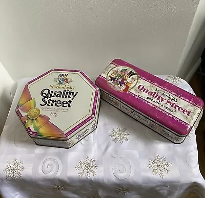 Vintage Pair Of Mackintosh Quality Street Sweet Tins 1990’s • £7.99