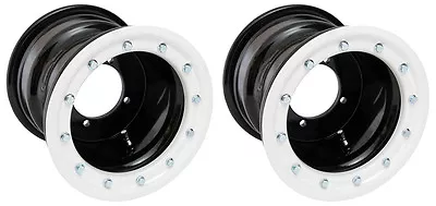 YFZ 450 YFZ 450R  Rear Wheels  Beadlock  8x8  3+5  4/115  Alba Racing  Blk White • $219