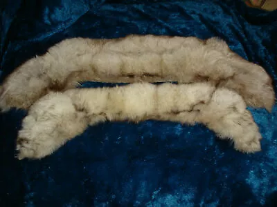 Genuine SAGA Norwegian Blue Fox Fur Stole -Stern & Mann Co Canton Ohio LOT OF 2 • $99.99