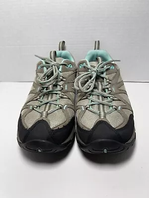 Merrell Calia Brindle Trekking Trail Running Shoe Womens Sz 10 J55688 Tan Teal • $48.50
