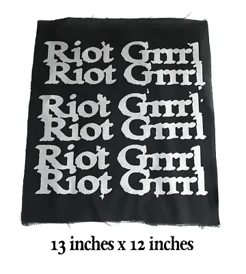 Riot Grrrl Canvas Back Patch Punk Goth Riot Girl Bikini Kill • $12