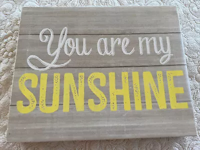 YOU ARE MY SUNSHINE White Yellow Gray Coated Canvas Picture 10x8” • £6.18