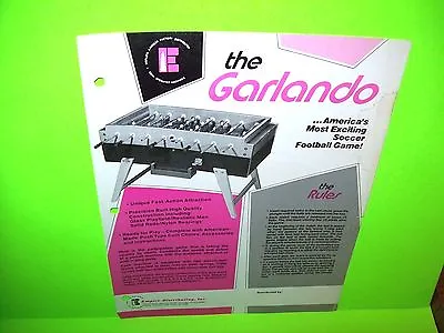 Empire The GARLANDO Original Vintage Foosball Table Soccer Arcade Game Flyer #1 • $17