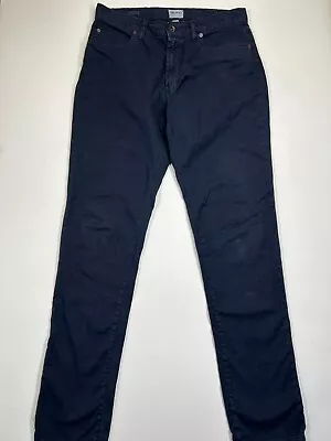 Todd Snyder Jeans Mens 32x34 Blue Indigo Slim Fit Cotton Linen Pants 5 Pocket • $42.49