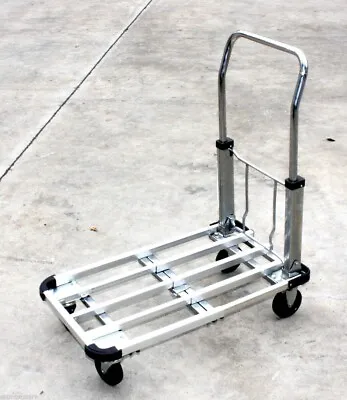 Extendable Collapsible Aluminum Platform Hand Cart Truck Dolly Sturdy 220lbs • $66.99