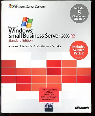 Open Box - T72-01411 Microsoft Small Business Server Standard 2003 R2 5 CAL • $25