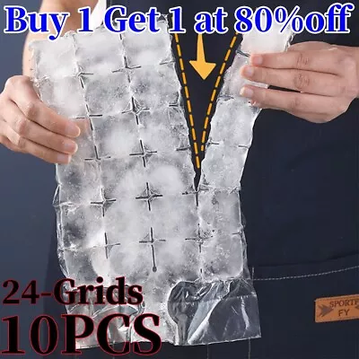 10PC Freezing Ice-making Bag Ice Cube Mold Self-Sealing Ice Cube Bags • £2.76