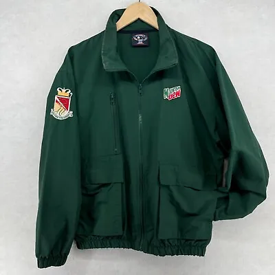 MOUNTAIN DEW Jacket Adult M GO FORE THE GREEN Golf Tournament Full Zip Green USA • $69.99