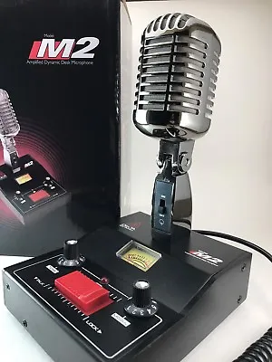 Black Chrome Cobra Galaxy Delta M2 Amplified Power Base Microphone Cb Ham Mic • $169.95