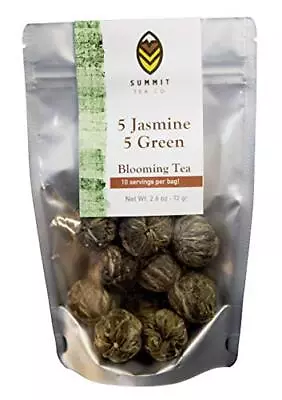 $19.92 • Buy 10 Blooming Flower Tea - 5 Jasmine And 5 Green