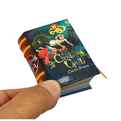 New A Christmas Carol Charles Dickens Miniature Book Hardcover 440 Pg Easy Read  • $12.99