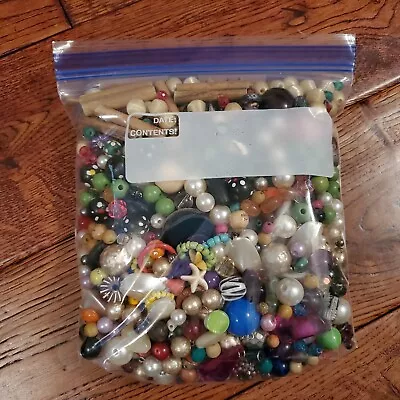 Huge Lot Of Beads Salvaged From Broken Jewelry Eco-friendly Colorful Bead Mix • $5