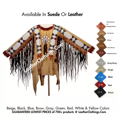 Native Indian War Shirt | Sioux Lakota War Shirt | Beaded Suede | NS22 • $202.08