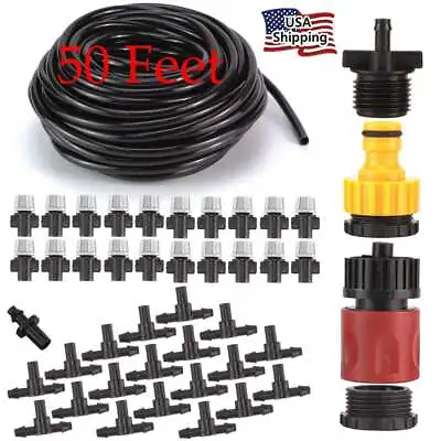 50 Feet Outdoor Misting Cooling System Garden Irrigation Water Mister Nozzles • $13.99