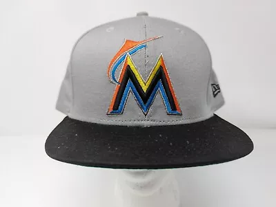 Miami Marlins 39Thirty New Era StretchHat MLB Cap  Black/  Grey • $22.95