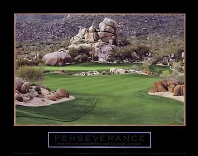 INSPIRATIONAL ART PRINT Perseverance Golf Motivational • $6.39