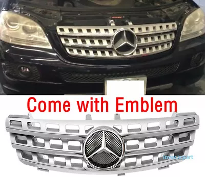 For Mercedes Benz W164 ML320 ML350 ML550 Grill 2005 06 07 2008 Grille W/Emblem • $129.99