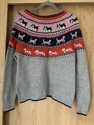 £15 • Buy Vintage Fair Isle Jumper Dog Theme From USA Size M