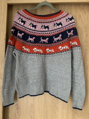 £15 • Buy Vintage Fair Isle Jumper Dog Theme From USA Size M