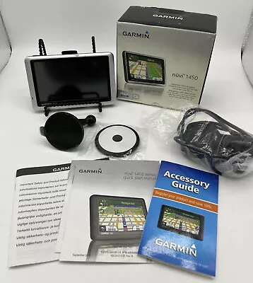 GARMIN NUVI 1450 GPS 5.0  TOUCHSCREEN AUTO Original Box Accessories Booklets • $32