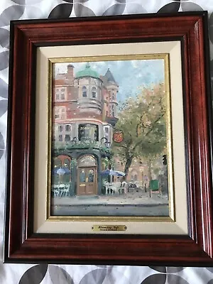 £299.99 • Buy Thomas Kinkade Bloomsbury Cafe London Mahogany Frame!
