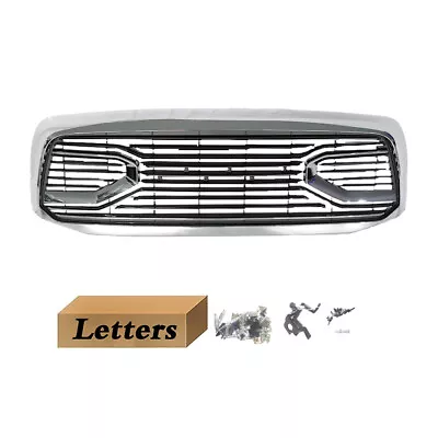 Front Chrome Grille Grill W/Letters For 2006-2008 1500 Dodge RAM 06-09 2500 3500 • $249.90