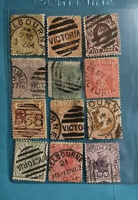 Antique Set Of Early Australia Victoria Stamps Late 1800s Sought After • $15.99