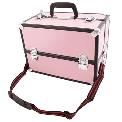 14  Aluminum Makeup Train Case Jewelry Cosmetic Organizer Travel Box Lockable • $42.99