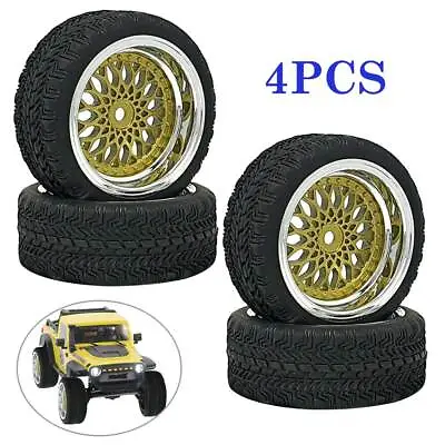 For 1:10 Scale Models With Soft Rubber DRY Tyres  4PCS RC Car Wheels Upgrade UK • £11.19