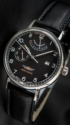 Iron Annie 5960-2 Junkers Automatic Watch Swiss Mvt Junghans Power Reserve Bauha • £287