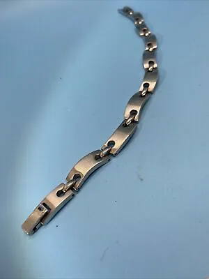 SHR Stainless Steel Tungsten Link Men's Bracelet 8.5” Great Quality & Weight • $34.98