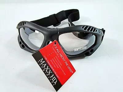 Maxx  Motorcycle Sunglasses Black Clear Lens Foam Rider 2.0 Padding ATV  • $16.99