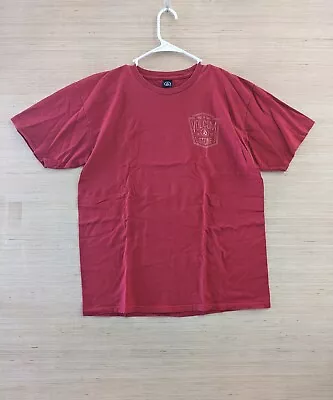Volcom Mens Shirt Red Large Crew Neck Short Sleeve Graphic Logo Skate Casual • $2.10