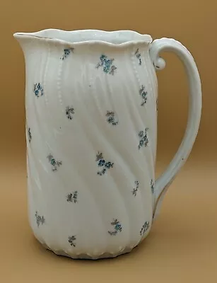 Vintage Victoria Carlsbad Austria Blue Floral Ceramic Pitcher • $38