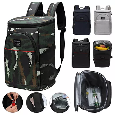 18L Thermos Insulated Cooling Backpack Picnic Camping Rucksack Ice Cooler Bag • £18.99