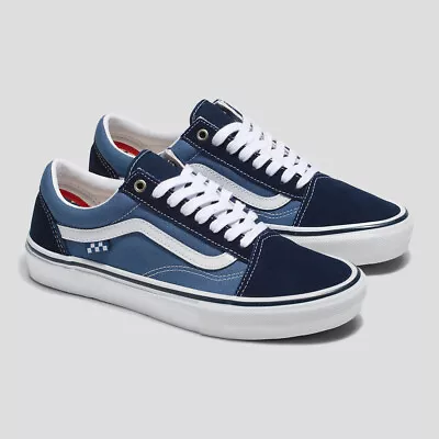 Vans Skate Old Skool Shoes In Navy White-  - • $119.99