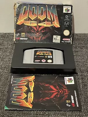 Doom N64 - Nintendo 64- Genuine Boxed Works On Aus Consoles • $150